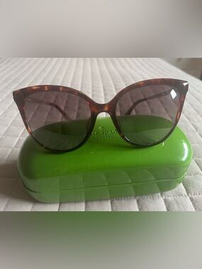 kate spade Oversized Brown Tortoiseshell Women's Cat Eye Sunglasses